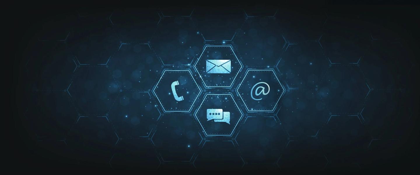 icone dei contatti su screen digitale